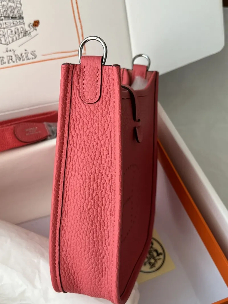 Hermes Pink Leather Satchel Crossbody Bag - Image 3