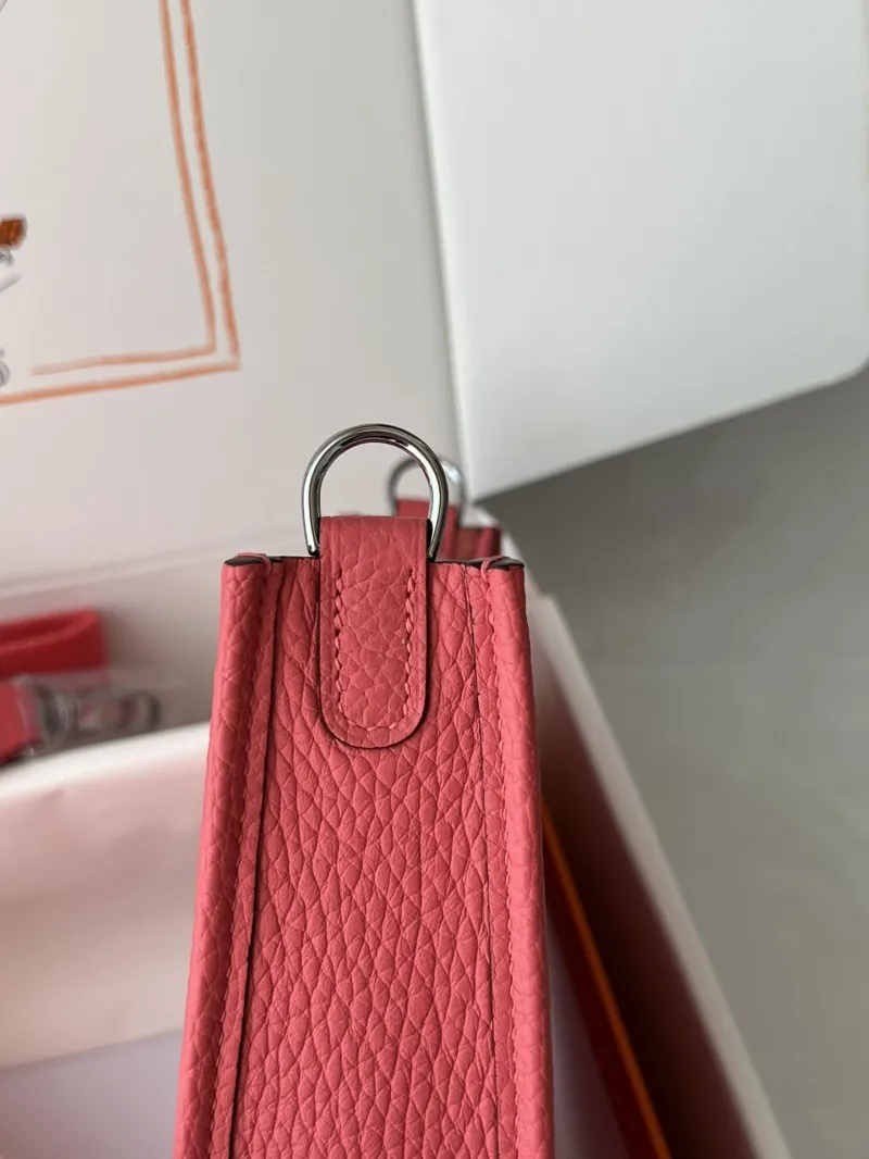 Hermes Pink Leather Satchel Crossbody Bag - Image 7