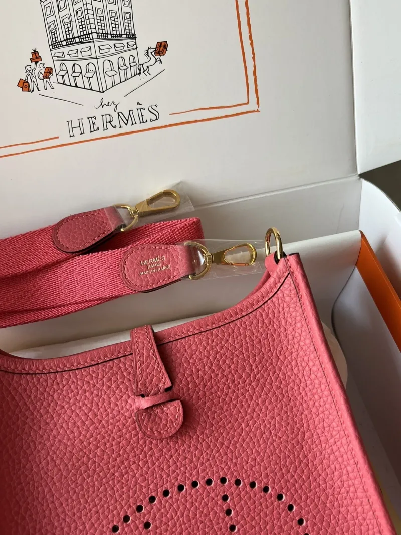 Hermes Pink Crossbody Satchel Bag 68 - Image 5
