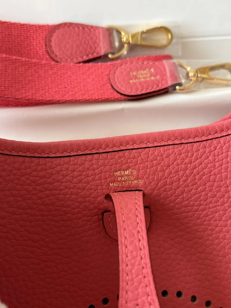 Hermes Pink Crossbody Satchel Bag 68 - Image 8