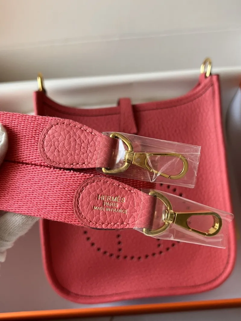 Hermes Pink Crossbody Satchel Bag 68 - Image 9