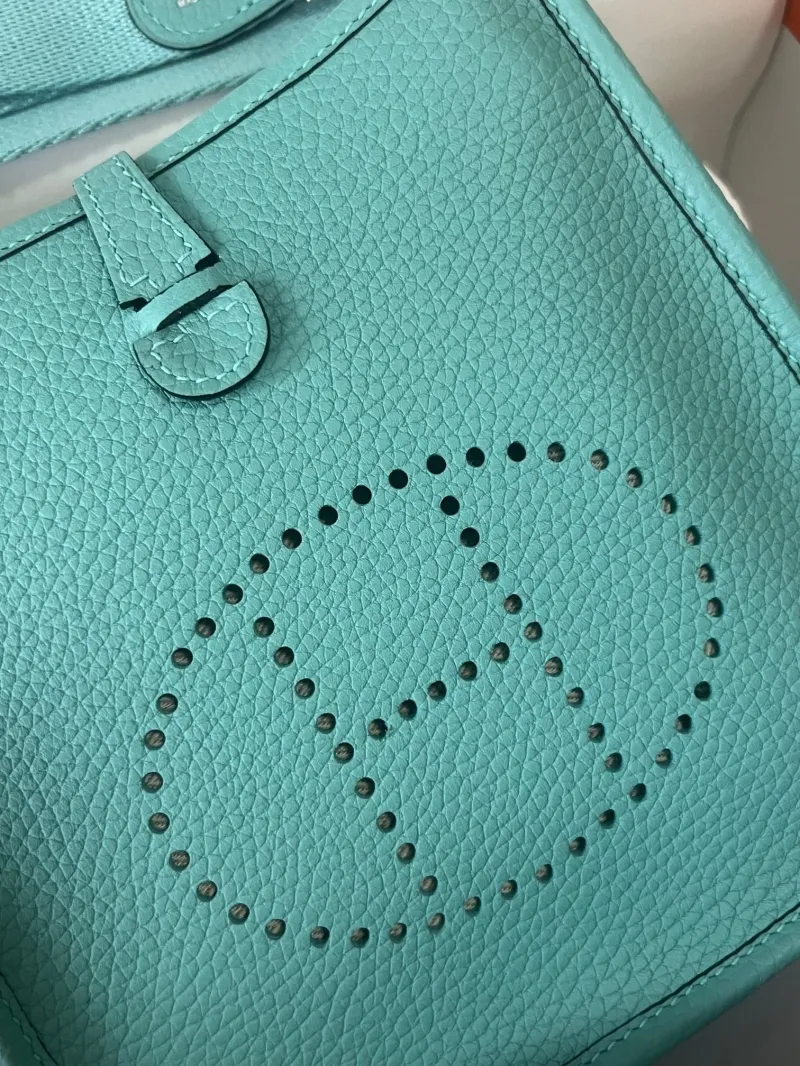 Hermes Turquoise Crossbody Satchel Bag 75 - Image 4
