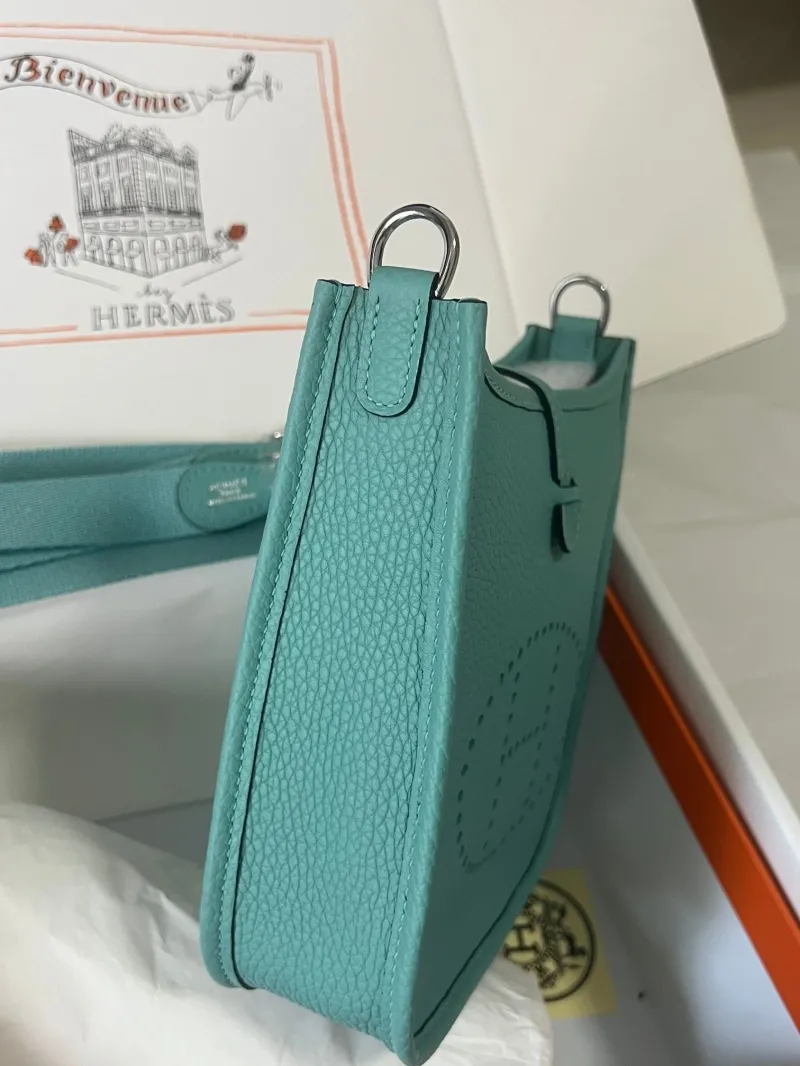 Hermes Turquoise Crossbody Satchel Bag 75 - Image 5