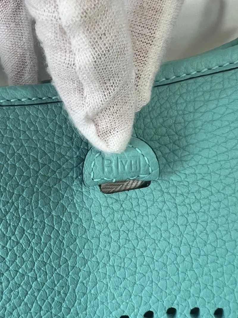 Hermes Turquoise Crossbody Satchel Bag 75 - Image 7