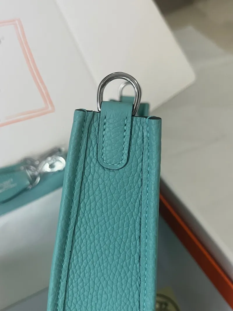 Hermes Turquoise Crossbody Satchel Bag 75 - Image 8