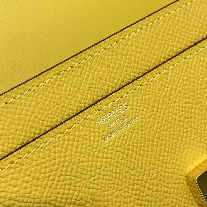 Hermes Yellow Crossbody Satchel Bag B DJ 932 H - Image 9