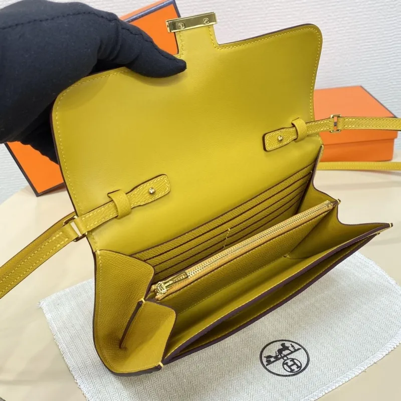 Hermes Yellow Crossbody Satchel Bag B DJ 932 H - Image 10