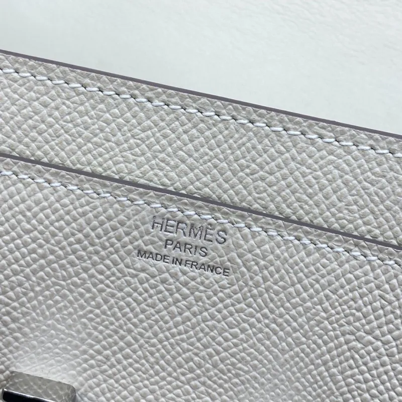 Hermes Cream Leather Satchel Bag 111 - Image 8