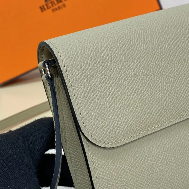 Hermes Beige Leather Satchel Crossbody Bag - Image 7