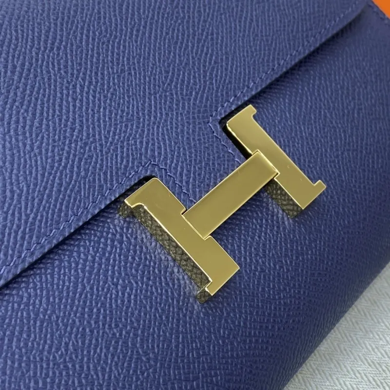 Hermes Blue Leather Crossbody Satchel Bag BD1932H - Image 6