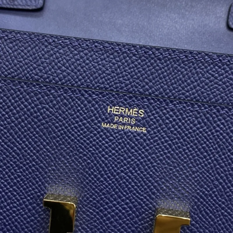 Hermes Blue Leather Crossbody Satchel Bag BD1932H - Image 9