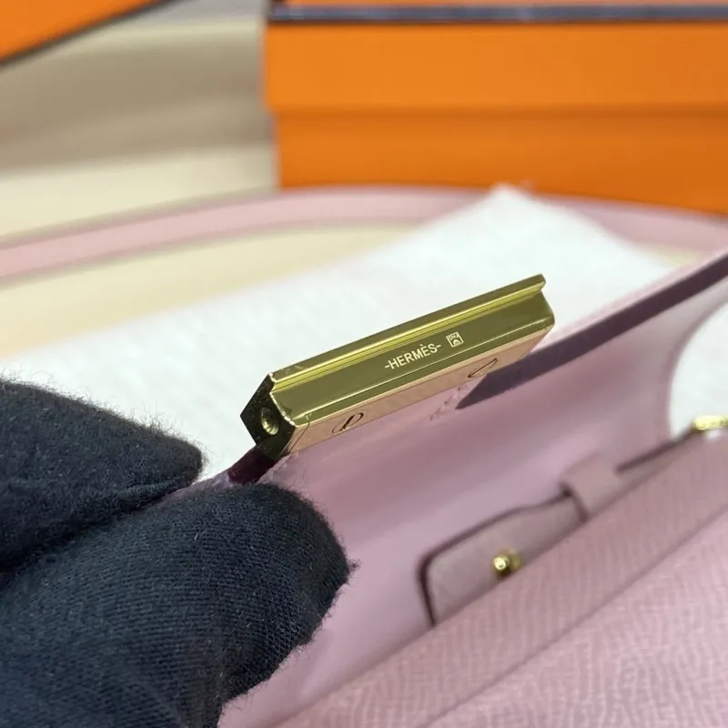 Hermes Pink Leather Crossbody Satchel Bag 127 - Image 7
