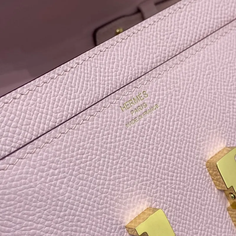 Hermes Pink Leather Crossbody Satchel Bag 127 - Image 8