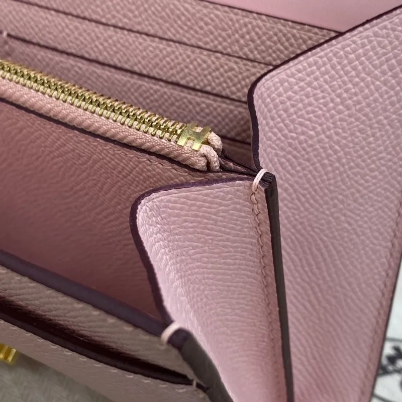 Hermes Pink Leather Crossbody Satchel Bag 127 - Image 9