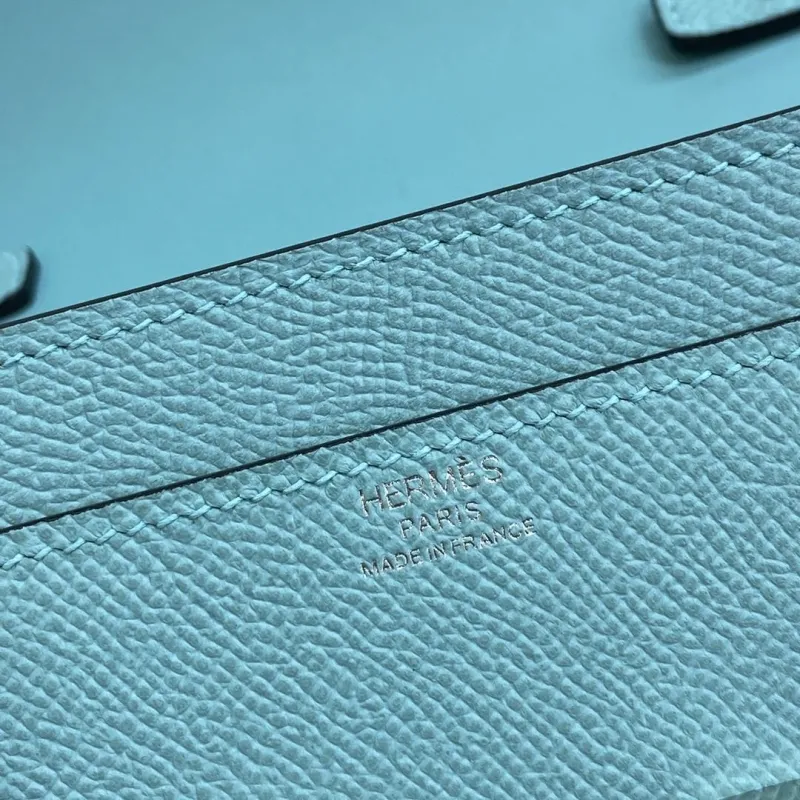Hermes Light Blue Leather Satchel Crossbody Bag B DJ 932 H - Image 9