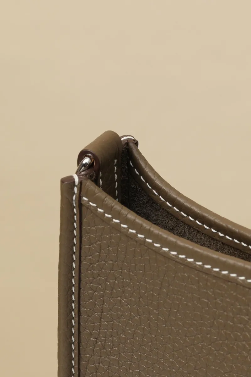 Alternative view of Hermes Taupe Leather Satchel Bag 137
