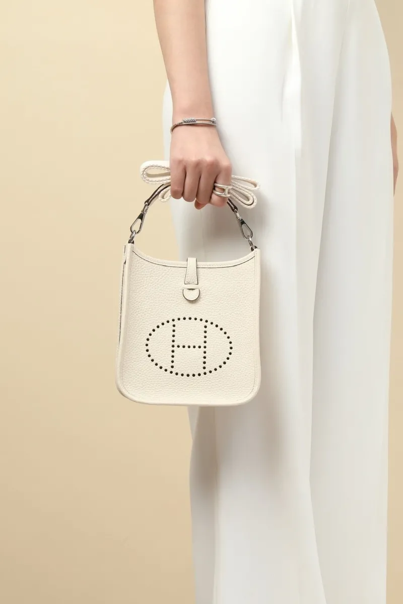 Hermes Cream Satchel Bag 138 - Image 6