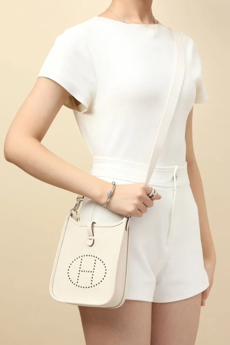 Hermes Cream Satchel Bag 138 - Image 7