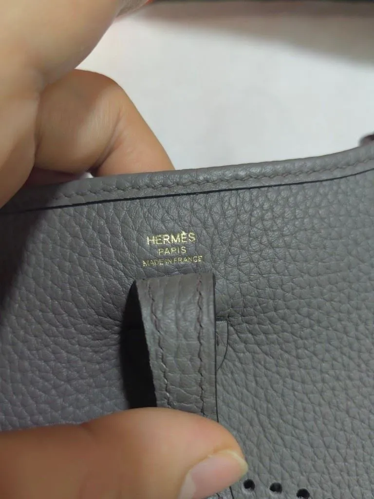 Hermes Gray Leather Crossbody Satchel Bag 139 - Image 6