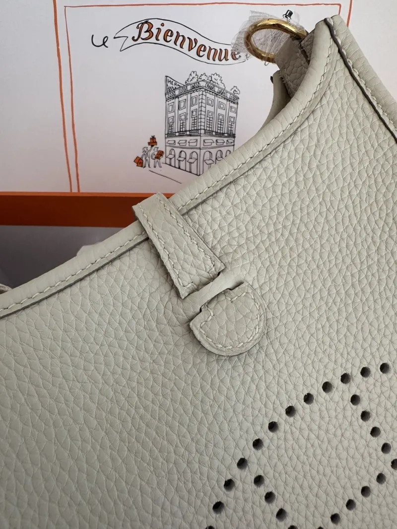 Hermes Cream Crossbody Satchel Bag 141 - Image 5