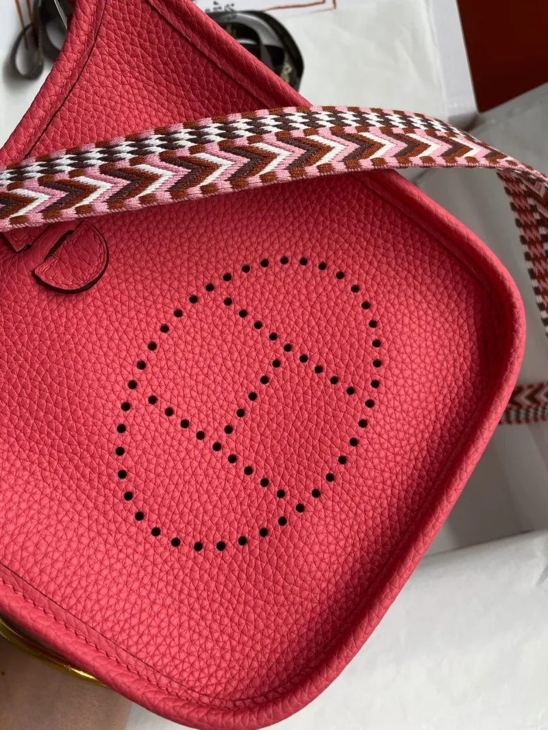 Hermes Pink Leather Crossbody Satchel Bag 143 - Image 3