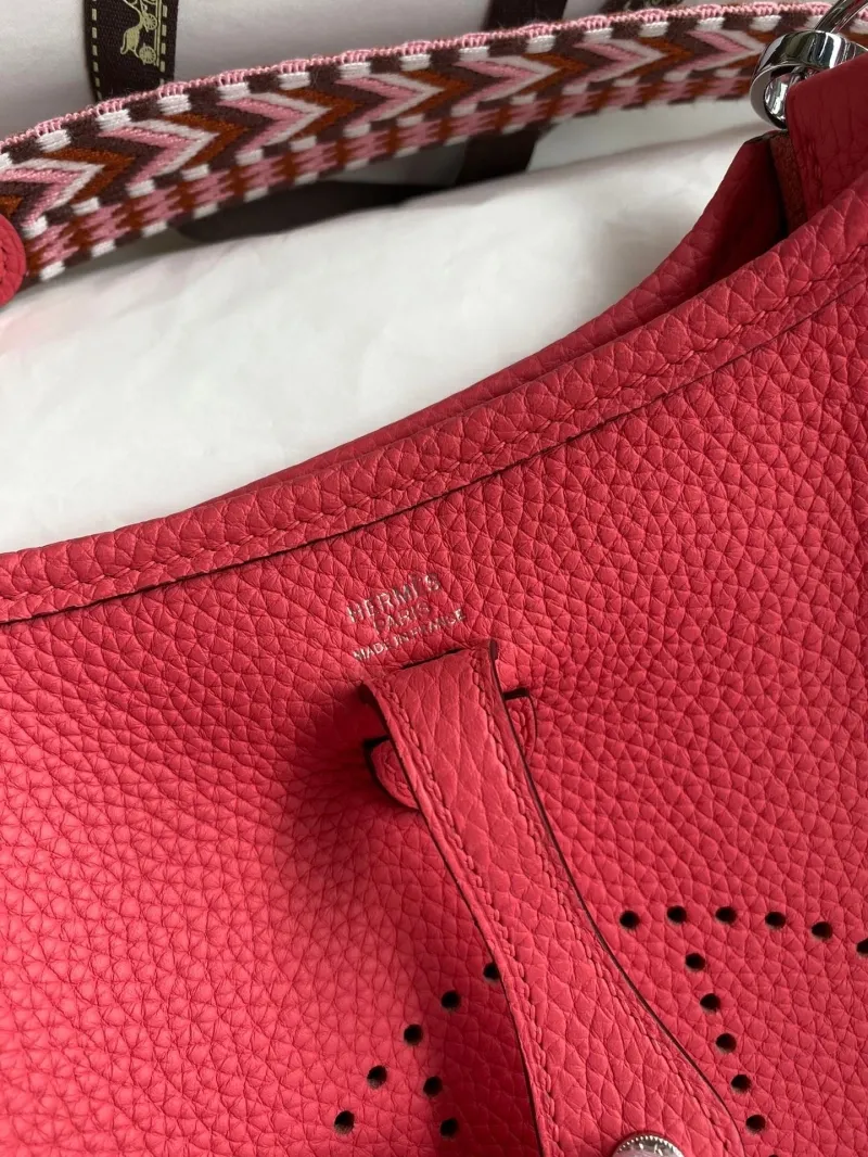 Hermes Pink Leather Crossbody Satchel Bag 143 - Image 4