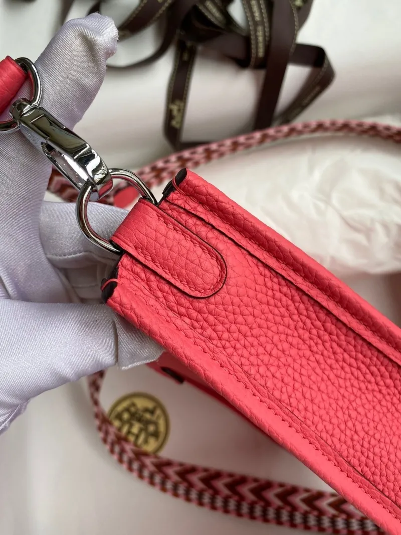 Hermes Pink Leather Crossbody Satchel Bag 143 - Image 5