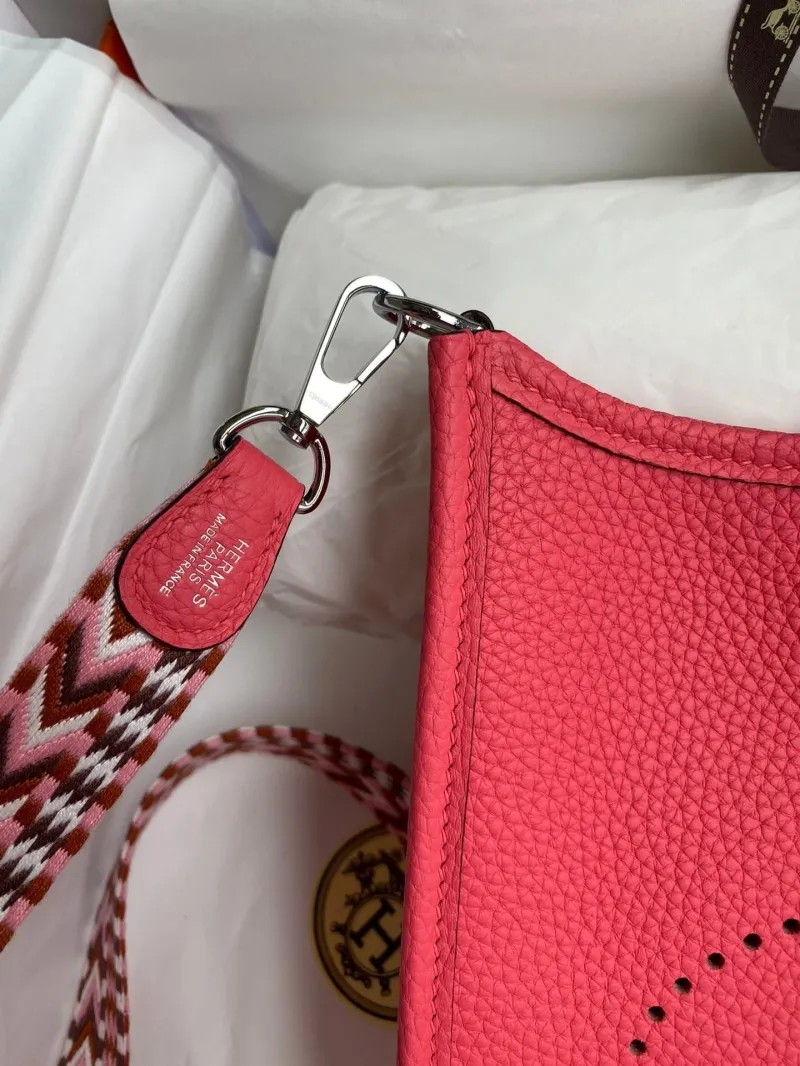 Hermes Pink Leather Crossbody Satchel Bag 143 - Image 6