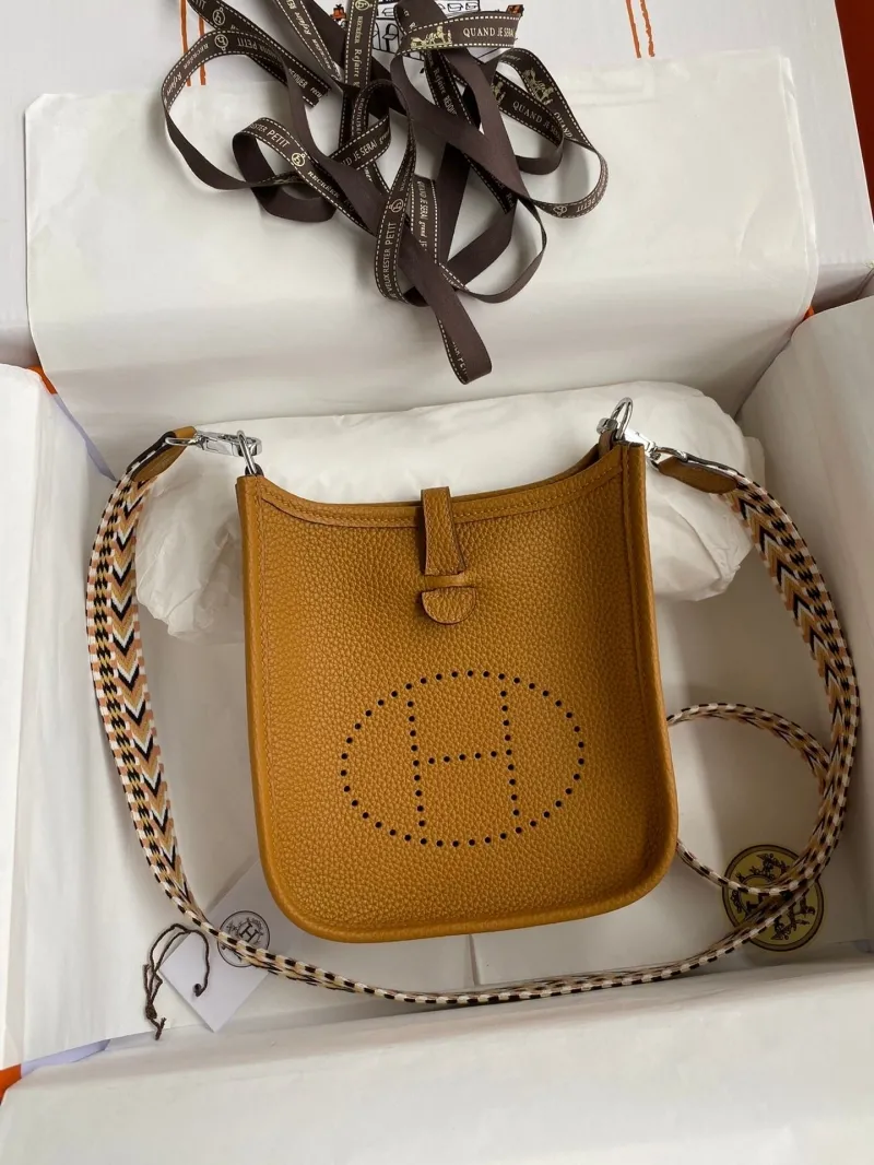 Hermes Tan Leather Crossbody Bag