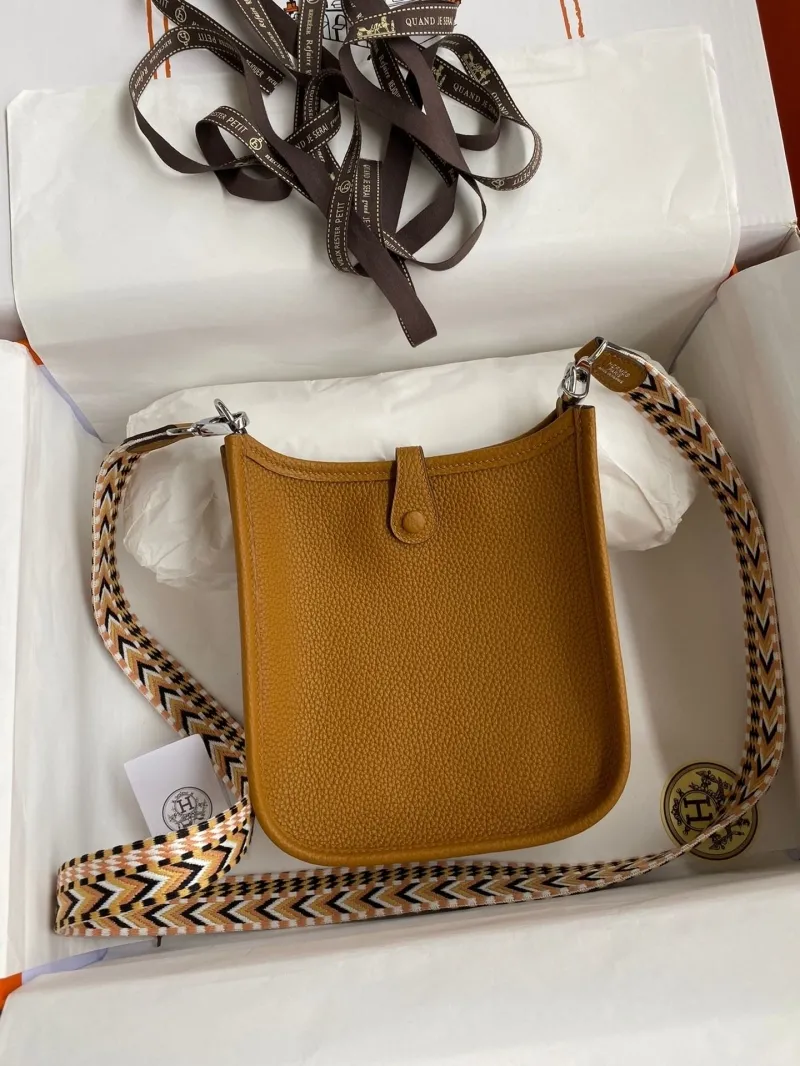 Alternative view of Hermes Tan Leather Crossbody Bag