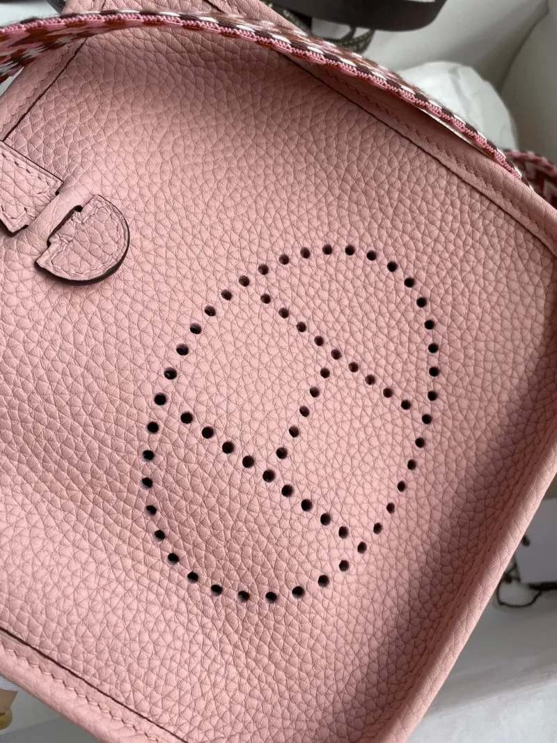 Hermes Pink Leather Crossbody Satchel Bag 145 - Image 3