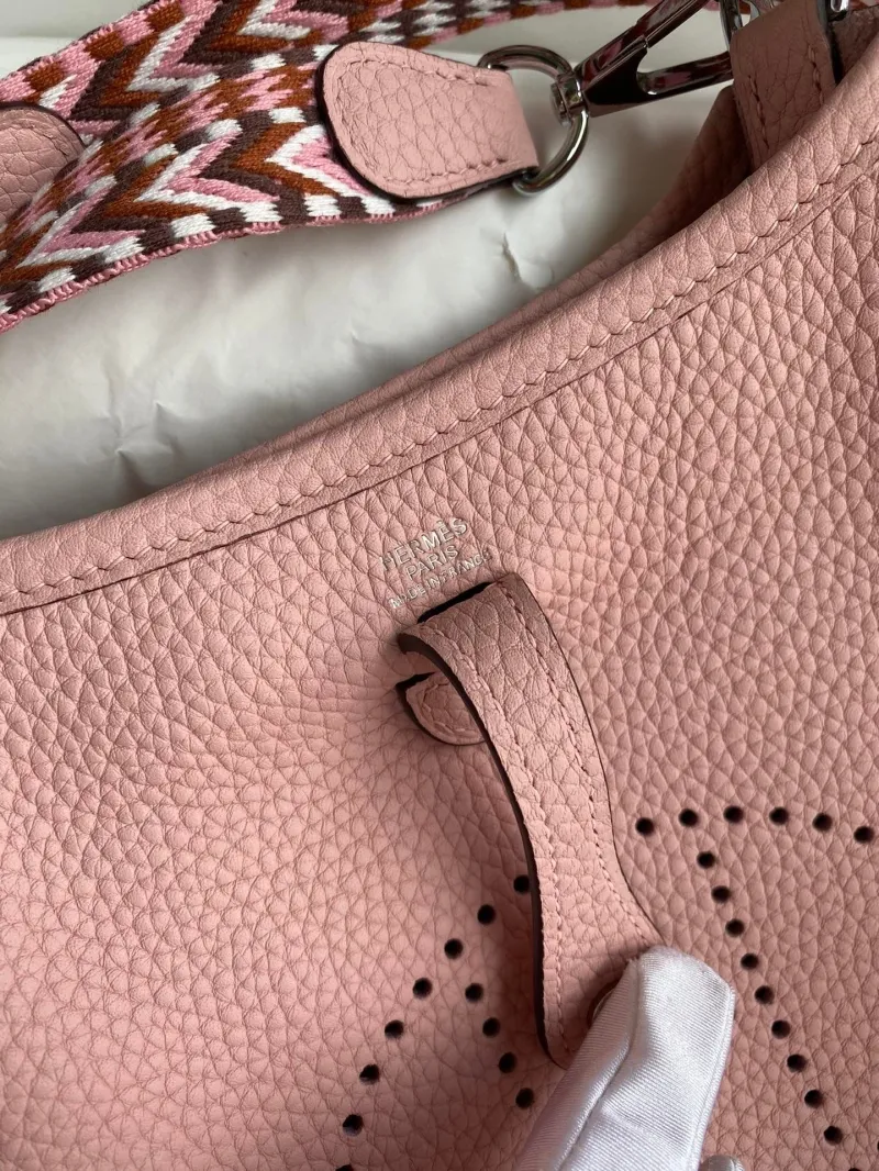 Hermes Pink Leather Crossbody Satchel Bag 145 - Image 4