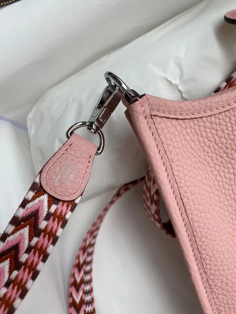 Hermes Pink Leather Crossbody Satchel Bag 145 - Image 5
