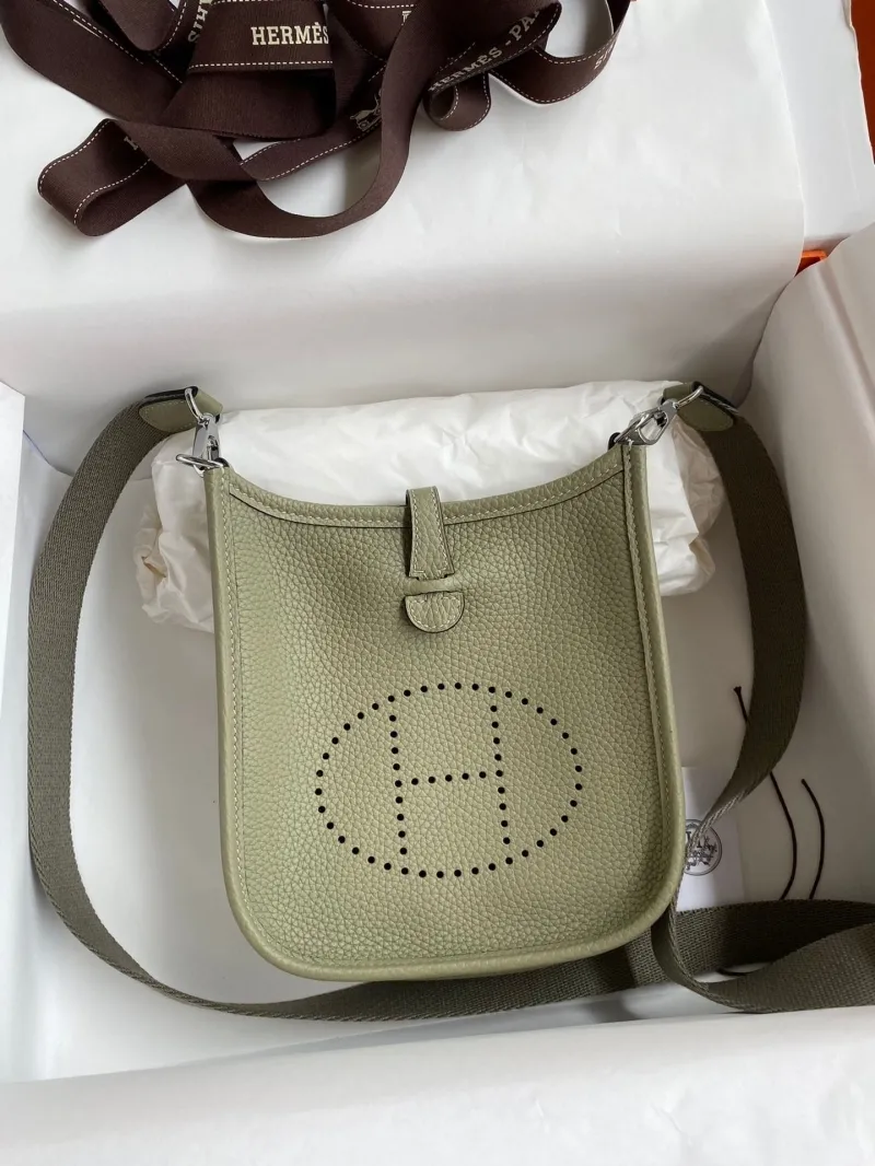 Hermes Sage Green Crossbody Satchel Bag 146