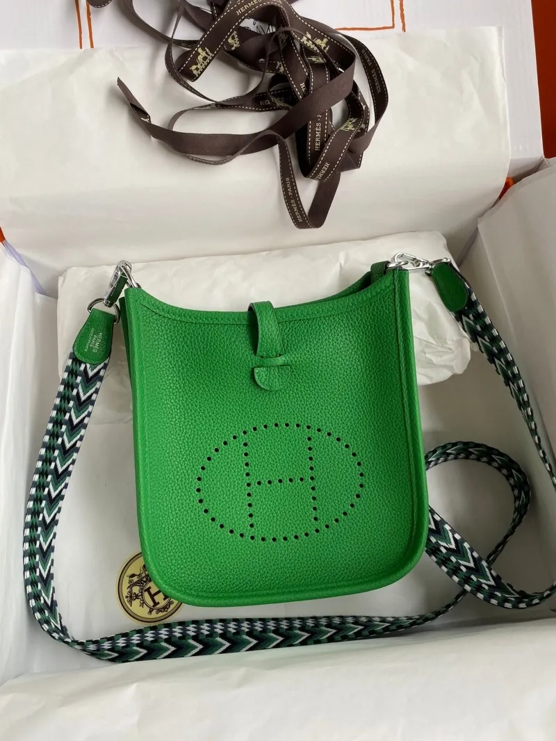 Hermes Green Crossbody Satchel Bag