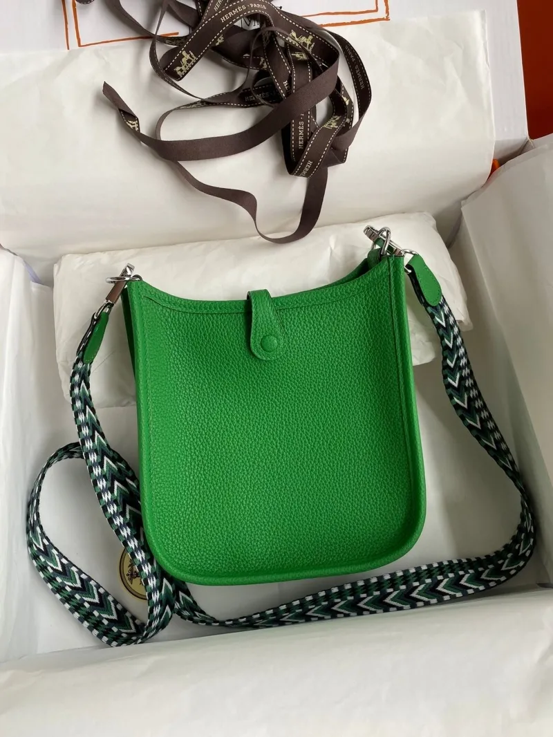 Alternative view of Hermes Green Crossbody Satchel Bag