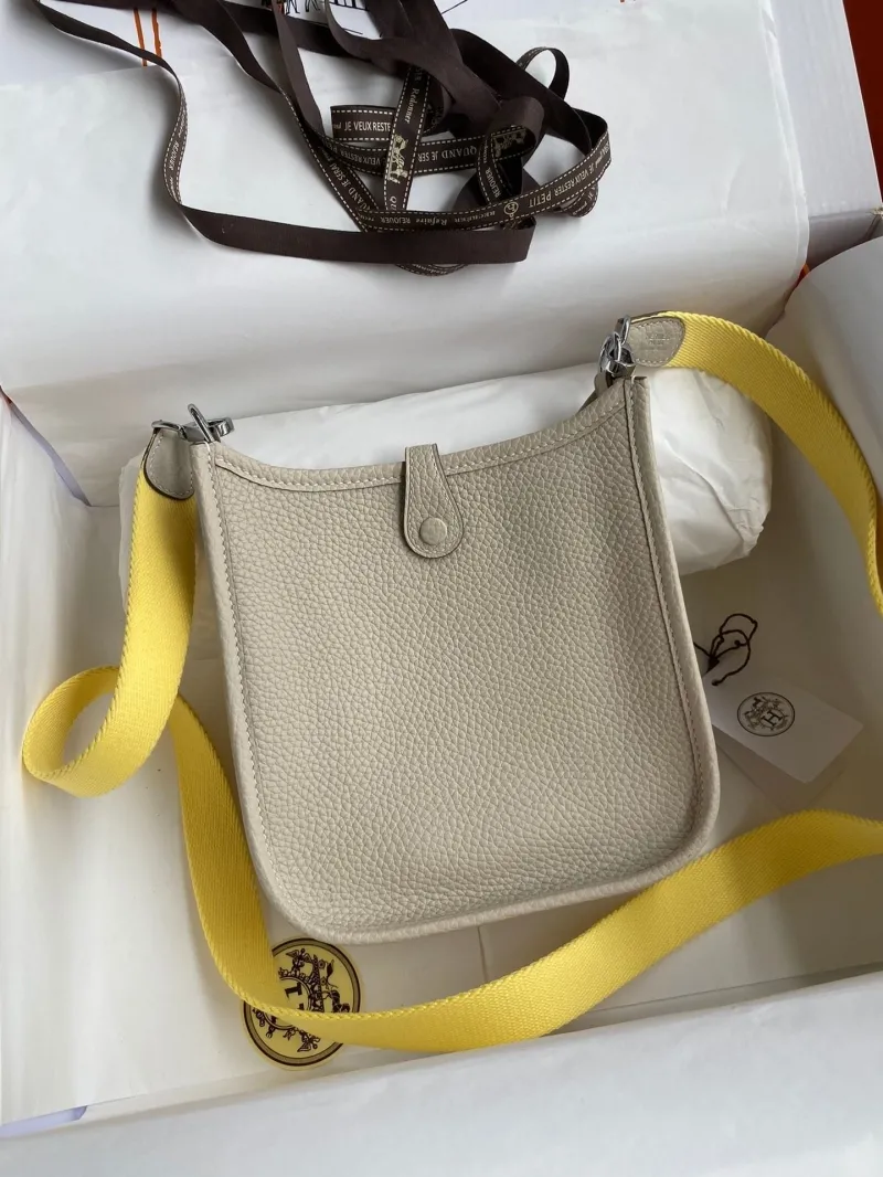 Alternative view of Hermes Light Beige Crossbody Satchel Bag