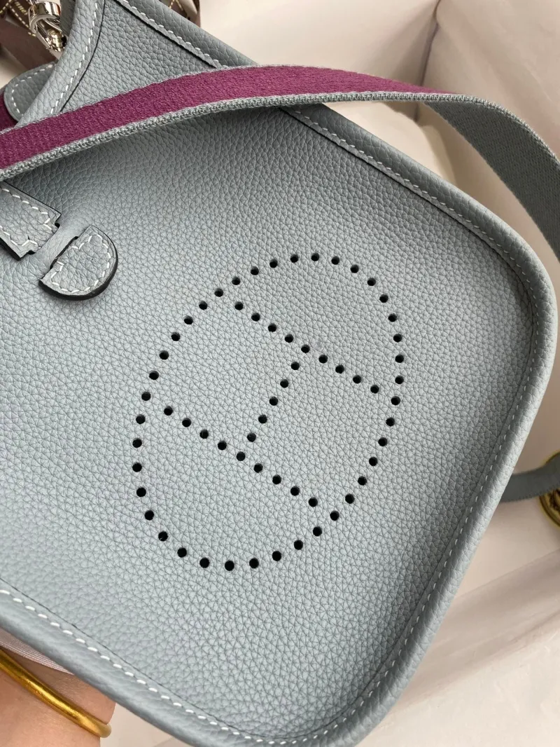 Hermes Light Blue Crossbody Satchel Bag 152 - Image 3