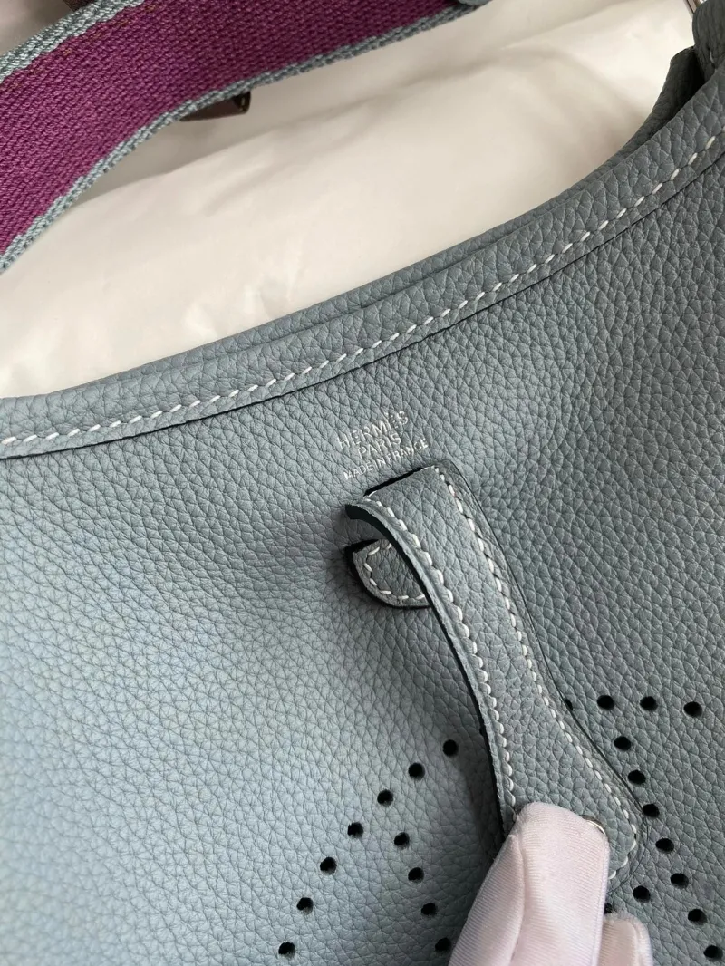 Hermes Light Blue Crossbody Satchel Bag 152 - Image 4