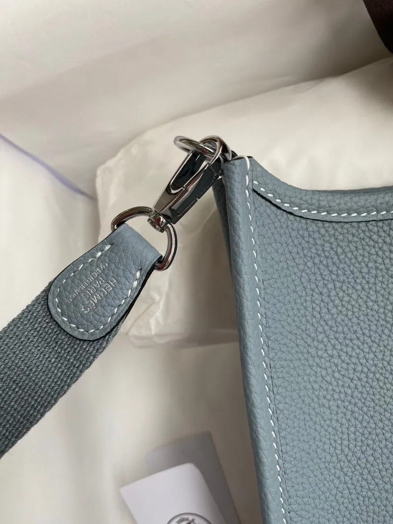 Hermes Light Blue Crossbody Satchel Bag 152 - Image 5