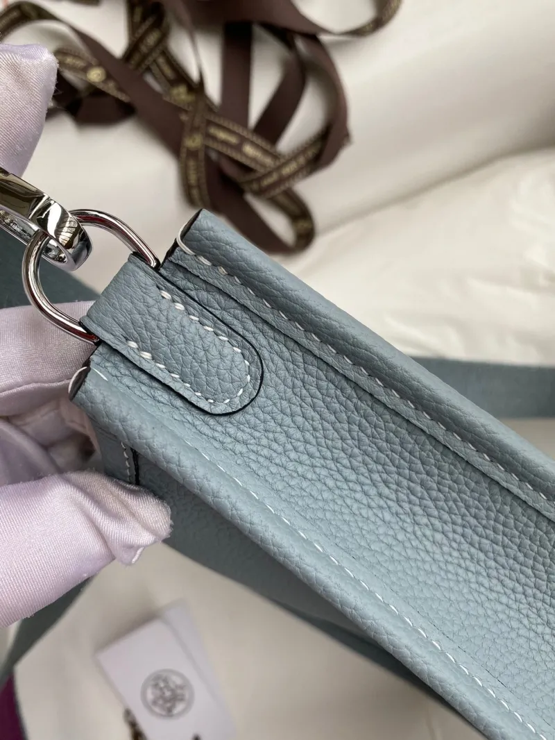 Hermes Light Blue Crossbody Satchel Bag 152 - Image 6