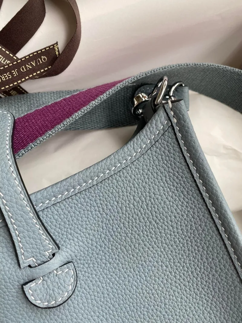 Hermes Light Blue Crossbody Satchel Bag 152 - Image 7
