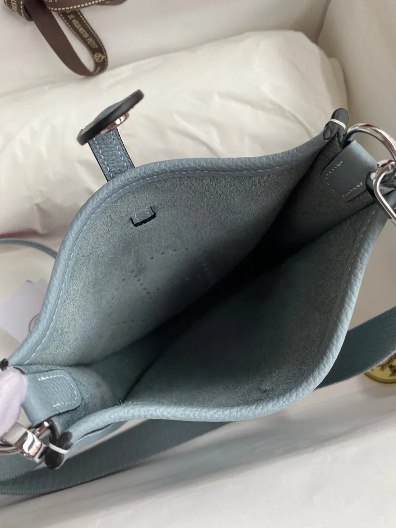 Hermes Light Blue Crossbody Satchel Bag 152 - Image 8