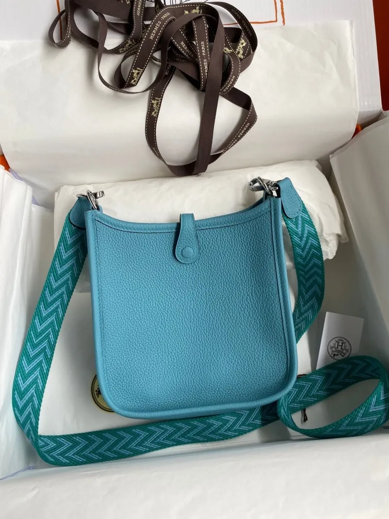 Alternative view of Hermes Turquoise Crossbody Satchel Bag 153