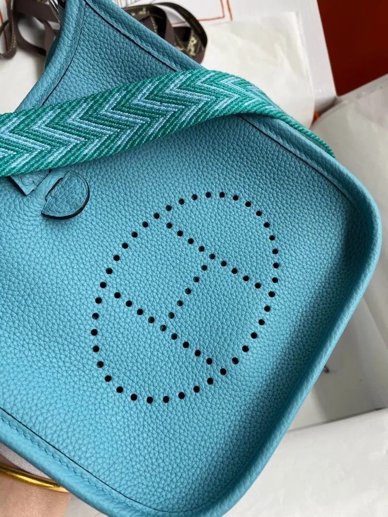 Hermes Turquoise Crossbody Satchel Bag 153 - Image 3
