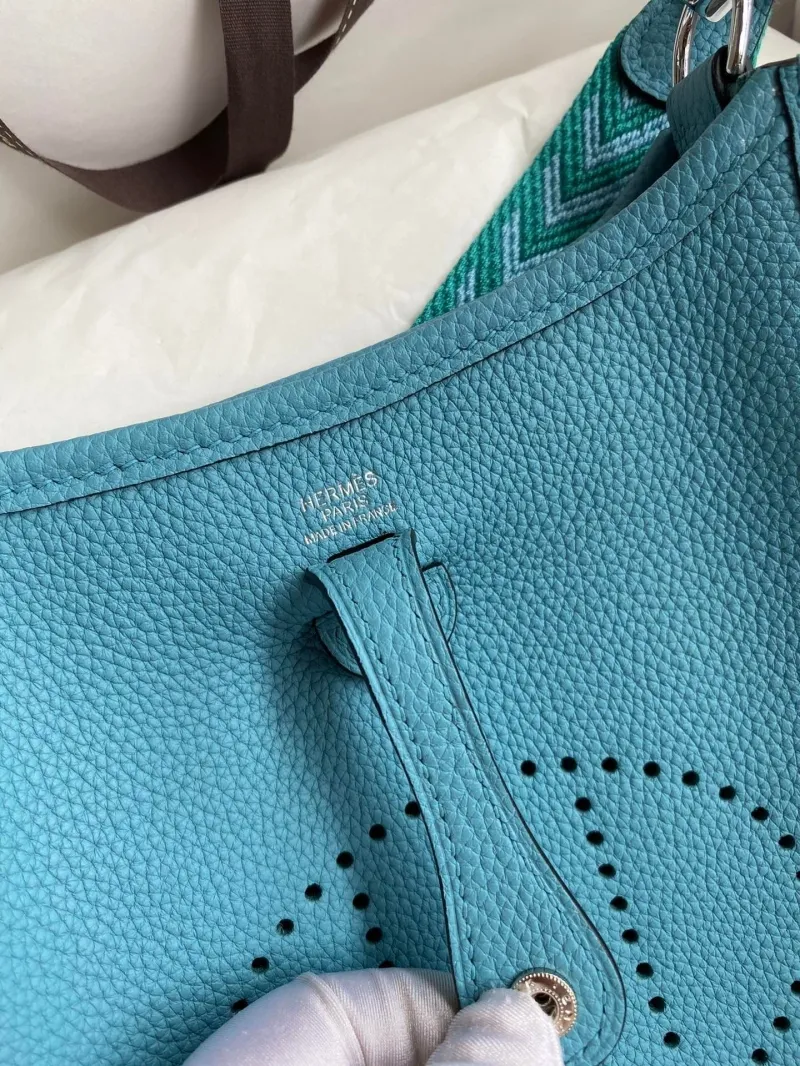 Hermes Turquoise Crossbody Satchel Bag 153 - Image 4