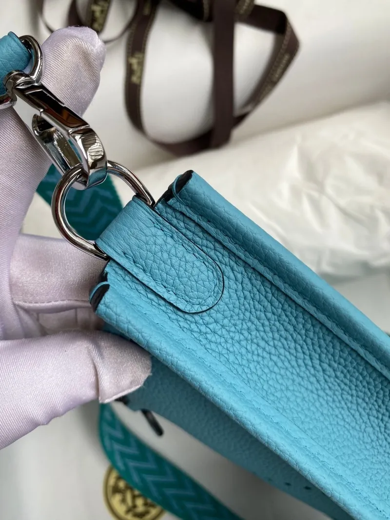 Hermes Turquoise Crossbody Satchel Bag 153 - Image 5