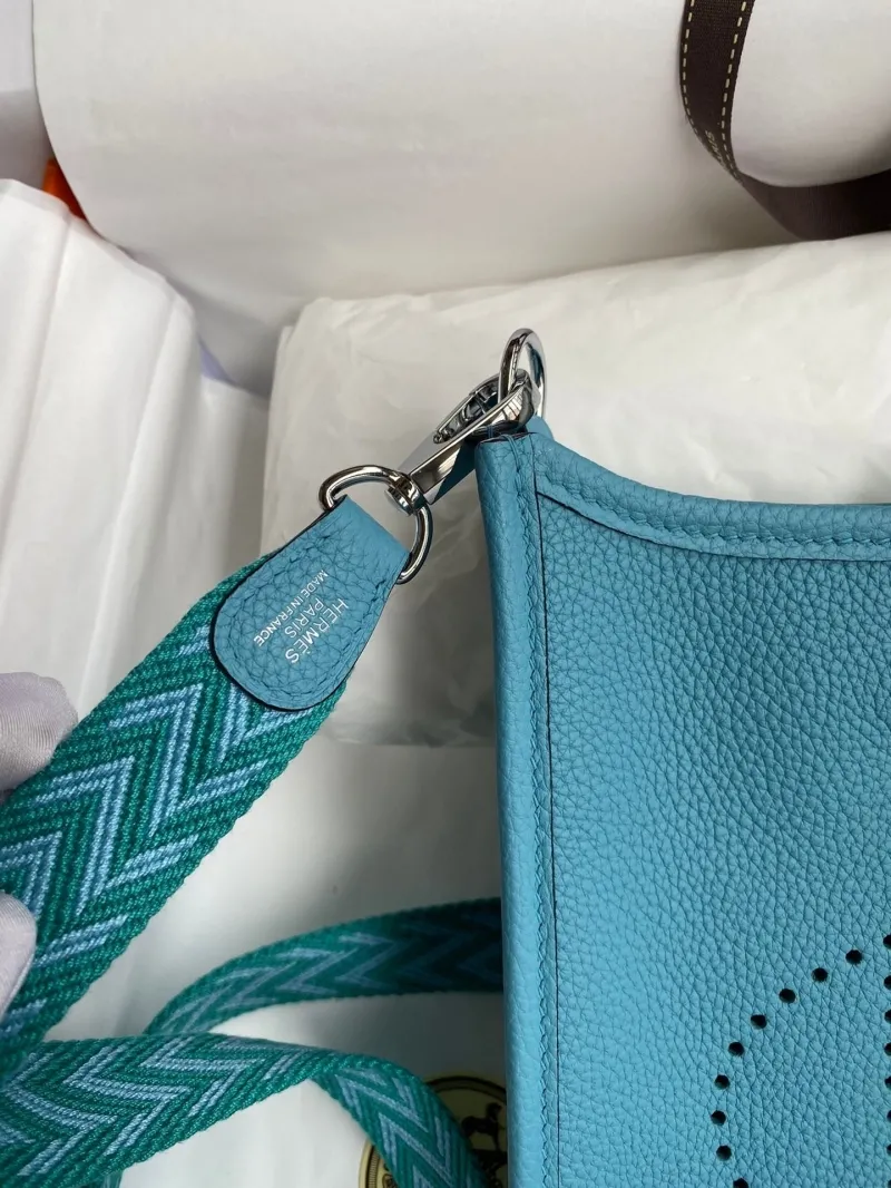 Hermes Turquoise Crossbody Satchel Bag 153 - Image 6