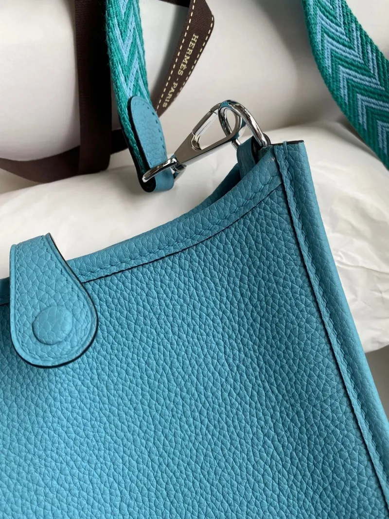 Hermes Turquoise Crossbody Satchel Bag 153 - Image 7