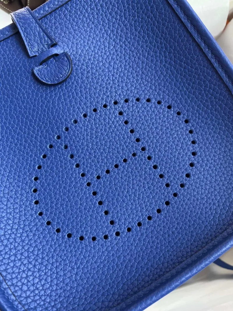 Hermes Blue Leather Crossbody Satchel Bag 155 - Image 3